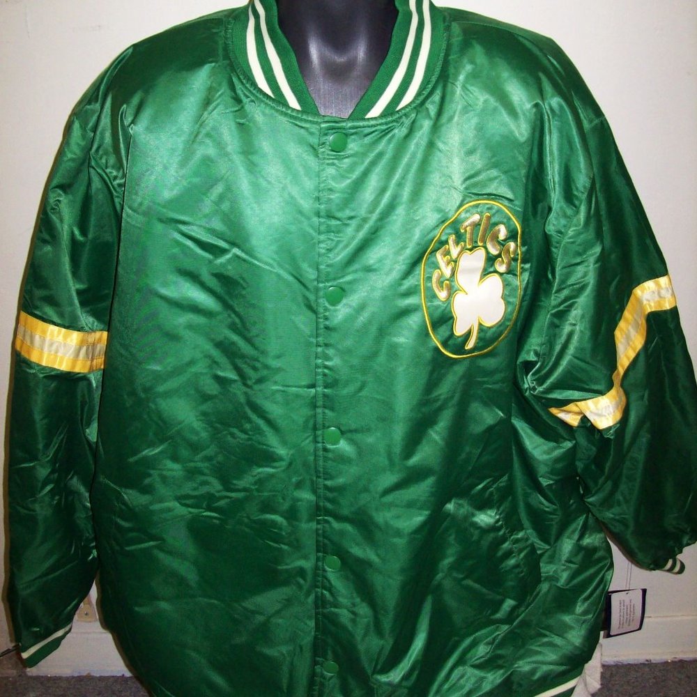 BOSTON CELTICS STARTER Snap Down Jacket 4X 5X 6X